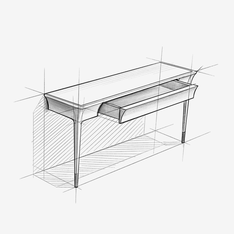 Lazlo Console with Drawer sketch